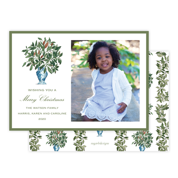 Southern Magnolia Christmas Card Landscape