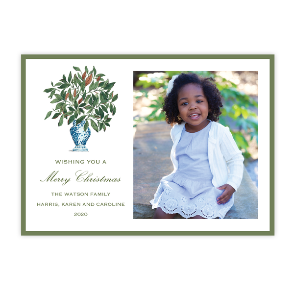 Southern Magnolia Christmas Card Landscape