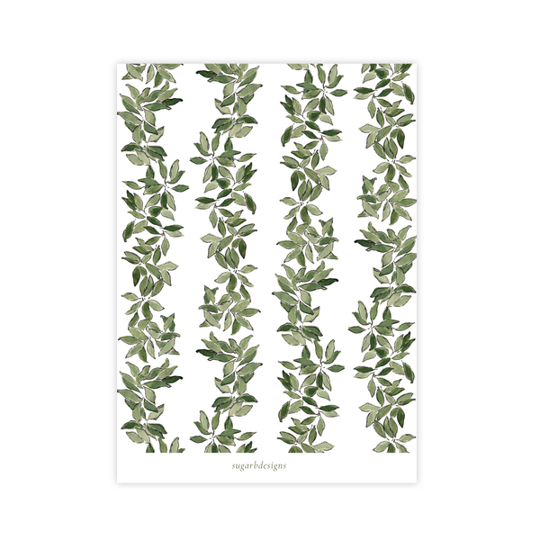 Southern Magnolia Vase Christmas Card Portrait