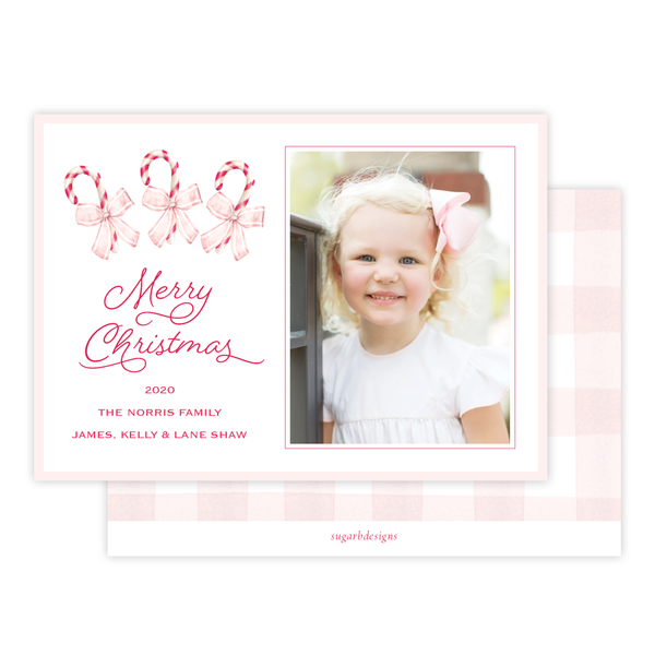 Sweet Treats Pink Christmas Card Landscape