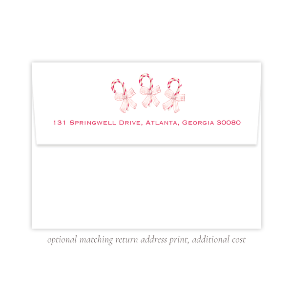 Sweet Treats Pink Border Christmas Card Portrait