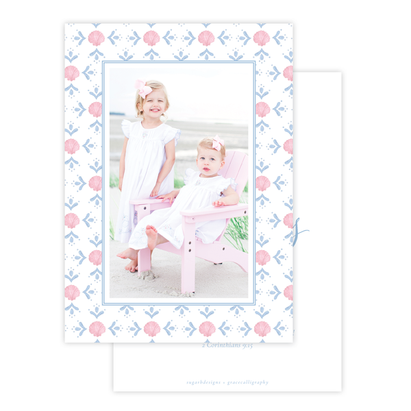 Shell Celebration Change of Address Christmas Card