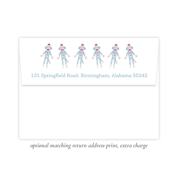 Sock Monkey Birthday Invitation