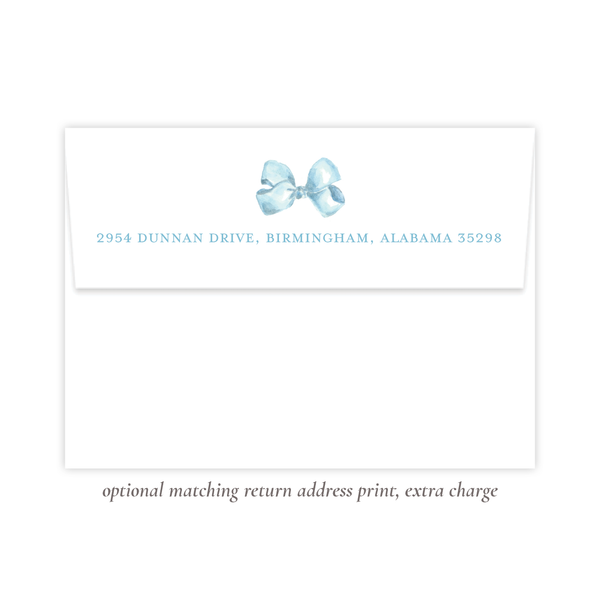 Strathmore Wreath Blue Birth Announcement