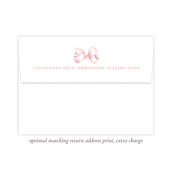 Strathmore Wreath Pink Birth Announcement