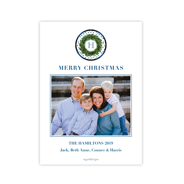 Sullivan Estate Blue Portrait Christmas Card