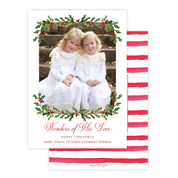 Summit Season Stripe Christmas Card Portrait