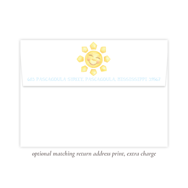 Sunshine Blue Birthday Invitation