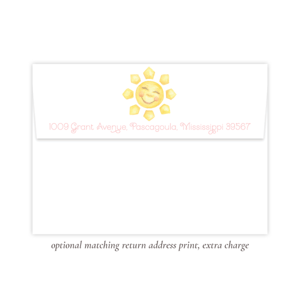 Sunshine Pink Birthday Invitation