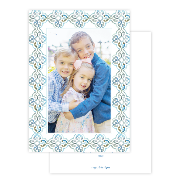 They Saw the Star Christmas Card Border Portrait
