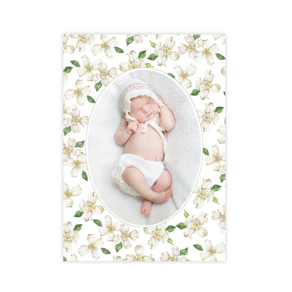 Thorp Dogwood Border Birth Announcement