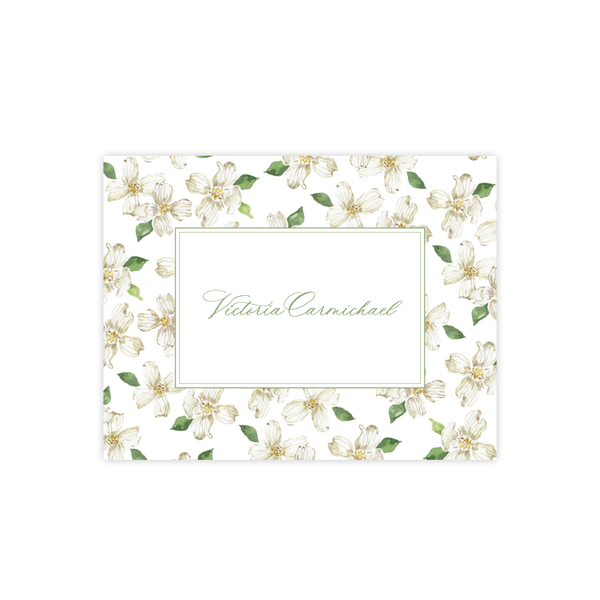 Thorp Dogwood Border Fold Over Stationery