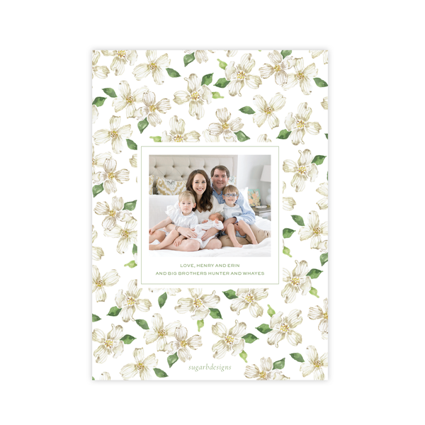 Thorp Dogwood Branches Birth Announcement