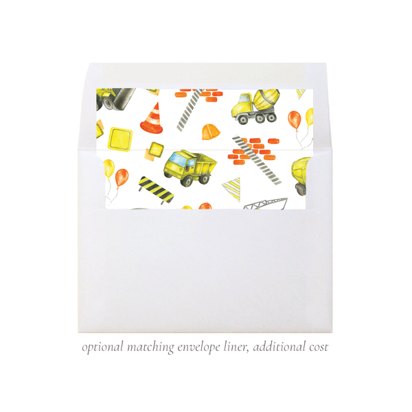 Traffic Cone Birthday Invitation