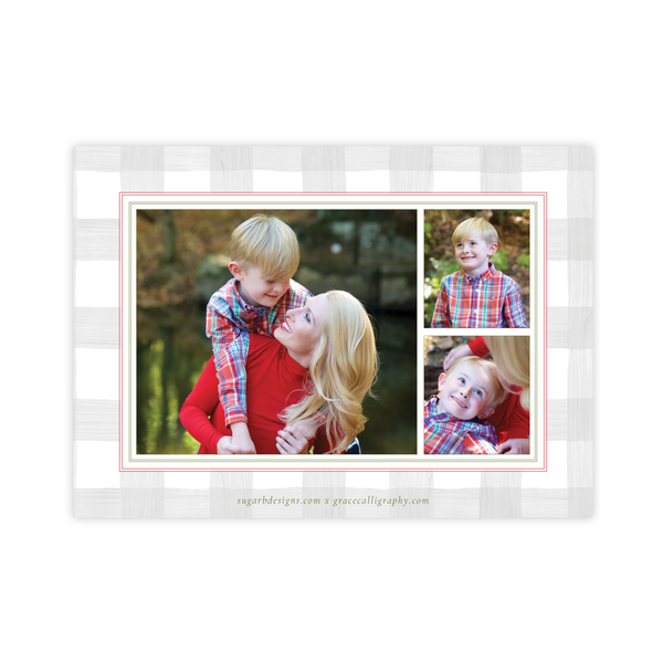 Taylor Tinsel Landscape Four Photo Christmas Card