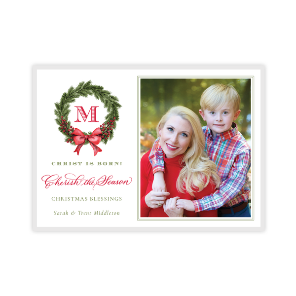 Taylor Tinsel Landscape Four Photo Christmas Card