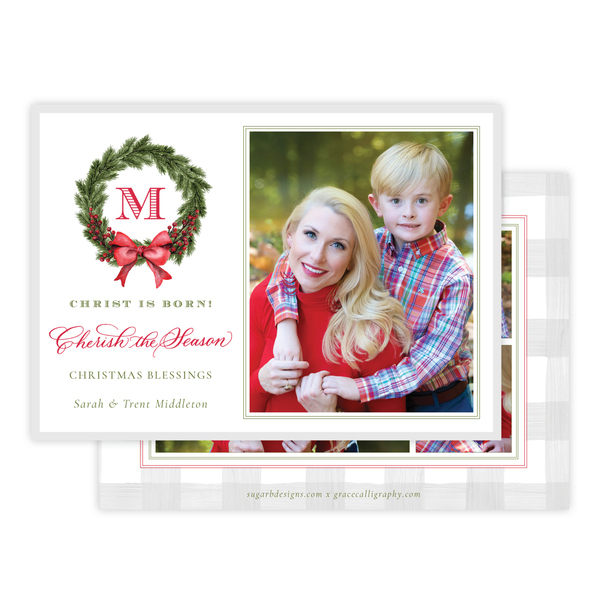 Taylor Tinsel Landscape Four Photo Christmas Card