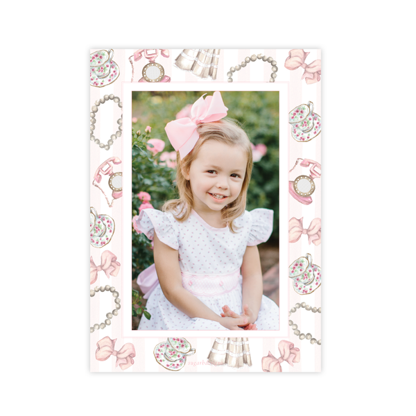 Tea and Pearls Birthday Invitation