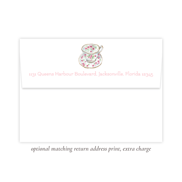 Roses and Teacups Birthday Invitation