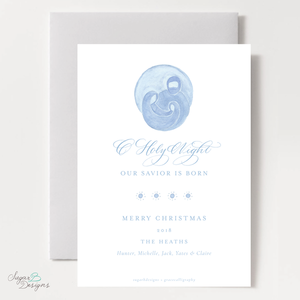 Newborn King Vertical Christmas Card