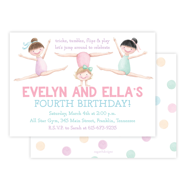 Tumble and Play Landscape Birthday Invitation