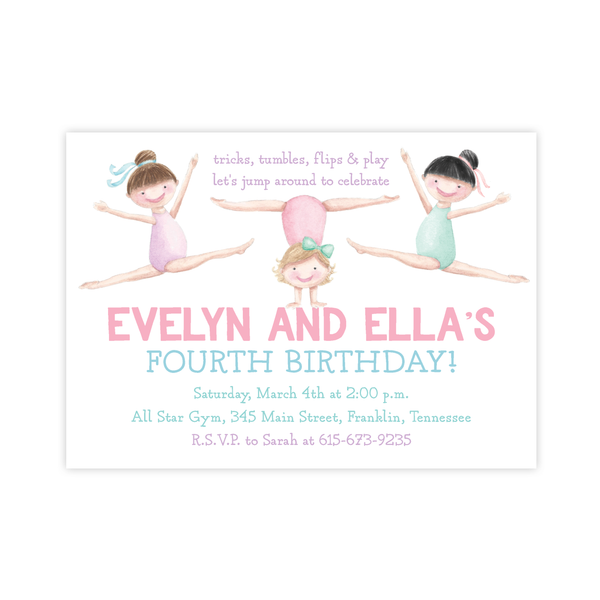 Tumble and Play Landscape Birthday Invitation