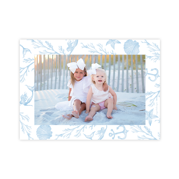 Under the Sea Blue Landscape Christmas Card
