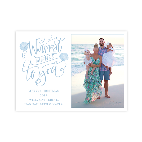 Under the Sea Blue Landscape Christmas Card