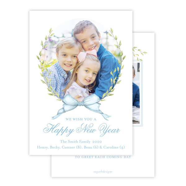 Victoria Blue New Year Card