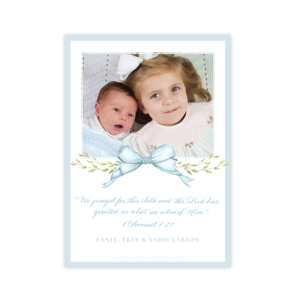 Victoria Blue Birth Announcement