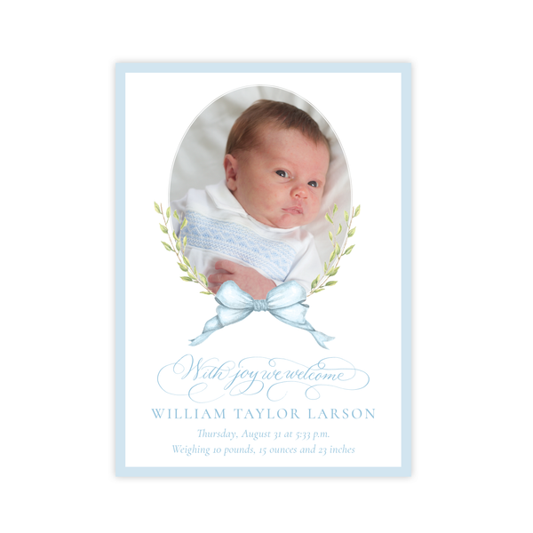 Victoria Blue Birth Announcement