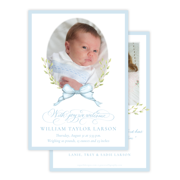 Victoria Blue Birth Announcement
