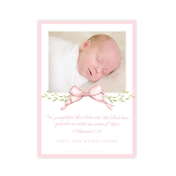 Victoria Pink Birth Announcement