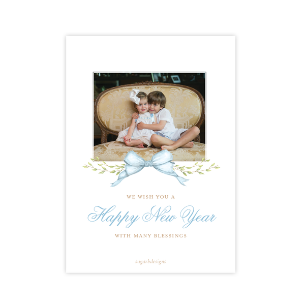 Victoria Blue Christmas Card