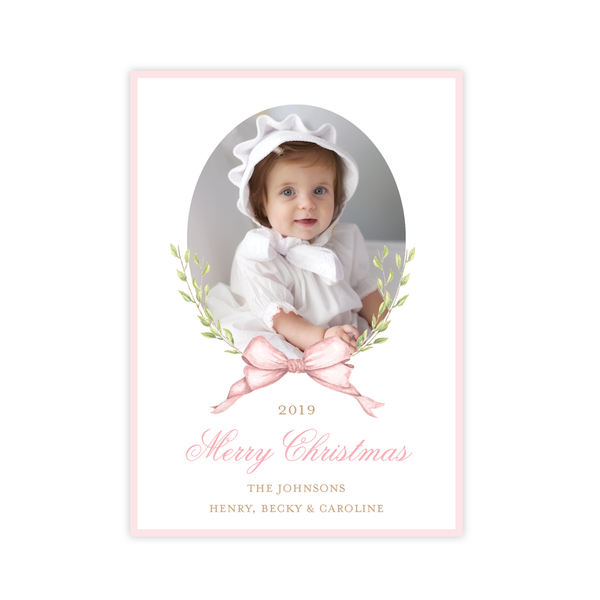 Victoria Pink Christmas Card