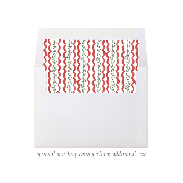 Wadsworth Wreath Change of Address Christmas Card