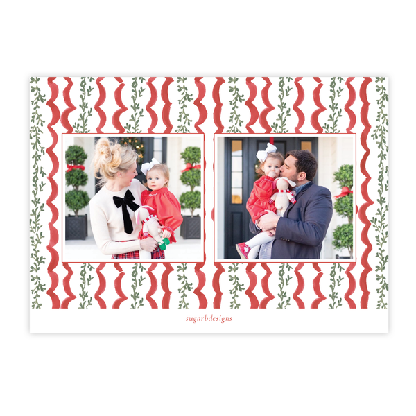 Wadsworth Wreath Christmas Card Landscape