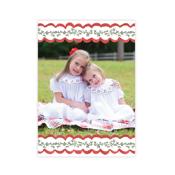 Wadsworth Wreath Christmas Card Portrait