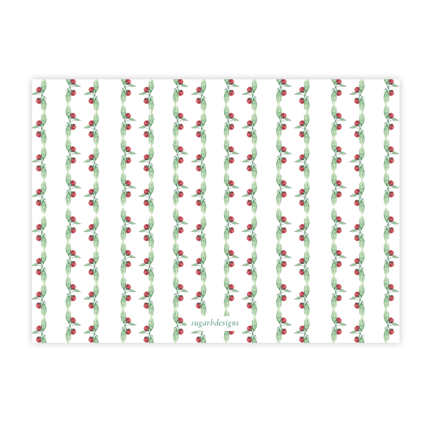 Warne Wreath Christmas Card Landscape No Photo on Back
