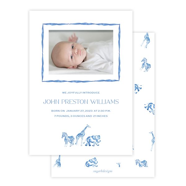Winston Wild Blue Birth Announcement