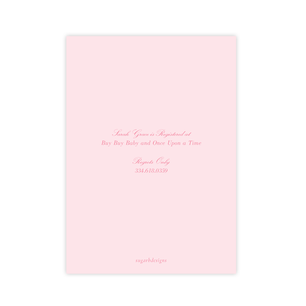 Weatherly Hot Pink Baby Shower Invitation