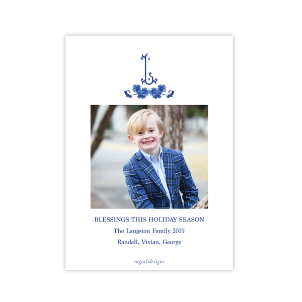 York Blue Christmas Card