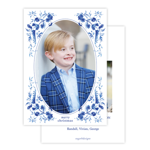 York Blue Christmas Card