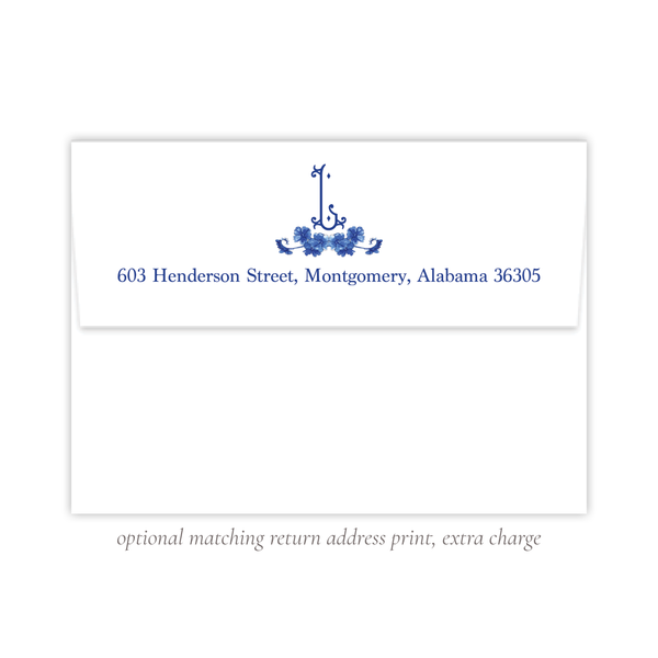 York Blue Christmas Card