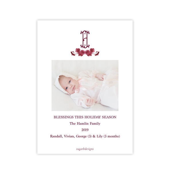 York Crimson Christmas Card