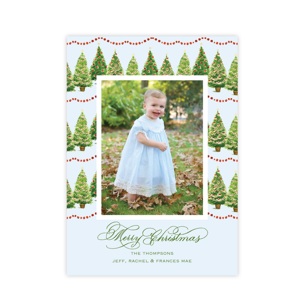 Anderson Trees Blue Christmas Card