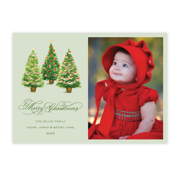 Anderson Trees Christmas Card Green Landscape