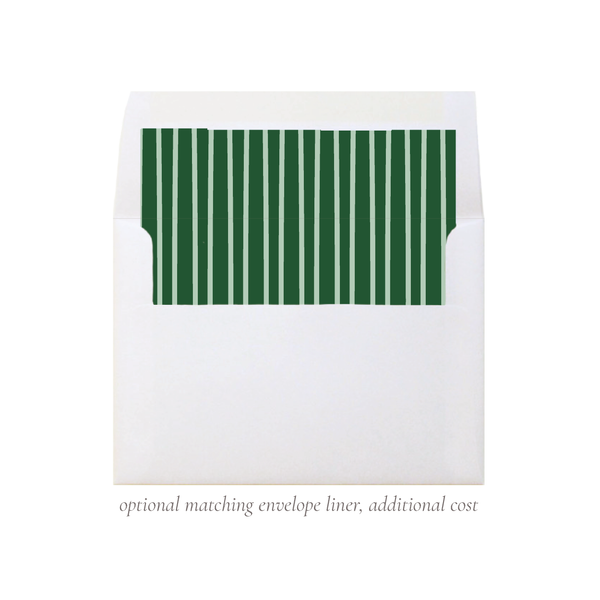 Calligraphy Tree Green Christmas Card