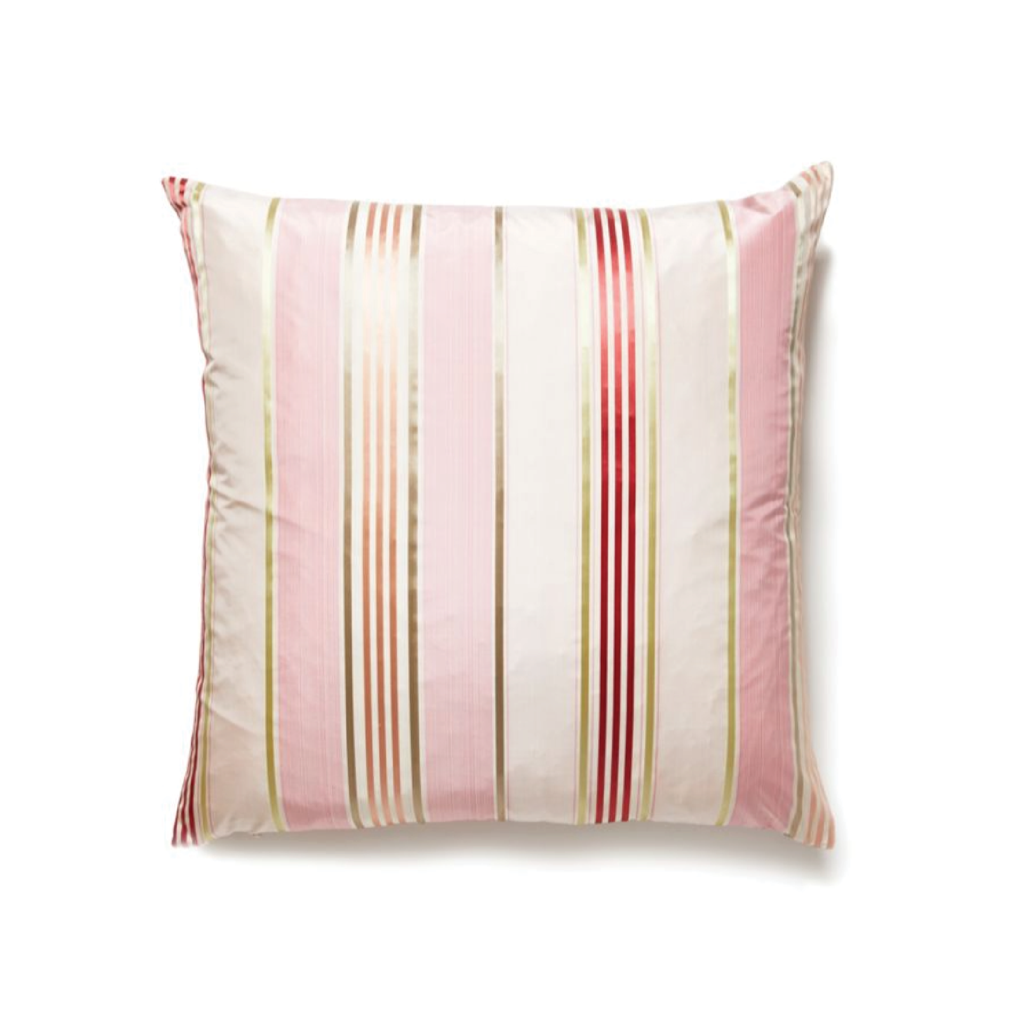 Charlotte Stripe Square Pillow in Blush