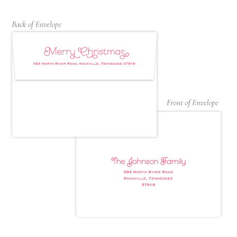 Colorful Gingerbread Christmas Recipient AND Return Address Envelope Print